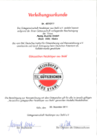RAL-certificate Walcz